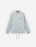  COACH JACKET IN FLORAL PRINTED NYLON WITH LOGO HANDWRITING
