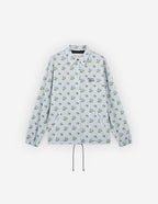  COACH JACKET IN FLORAL PRINTED NYLON WITH LOGO HANDWRITING