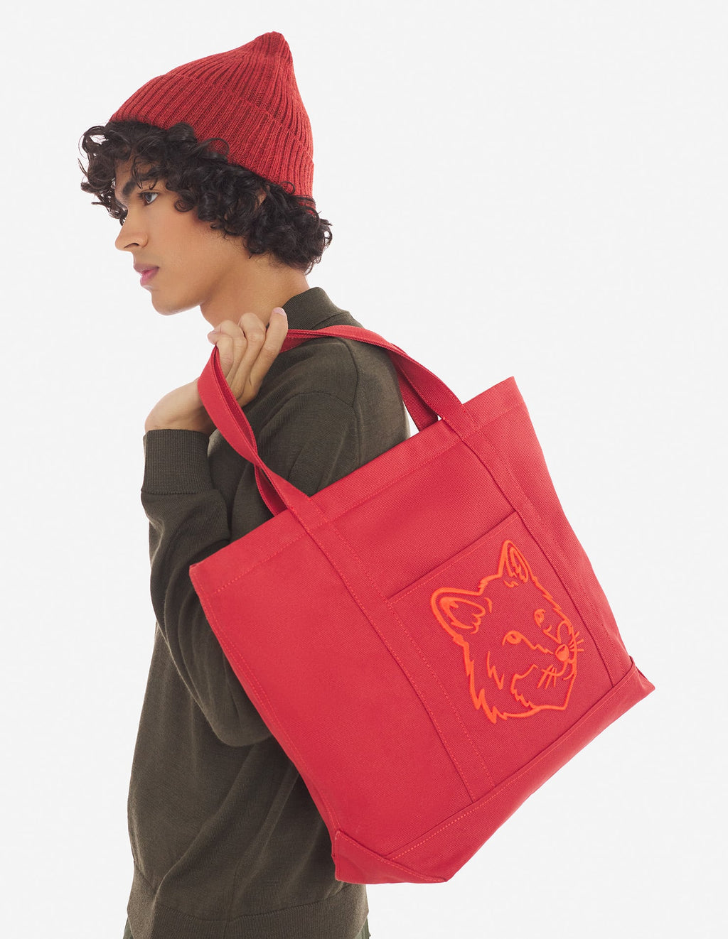  BOLD FOX HEAD LARGE TOTE BAG