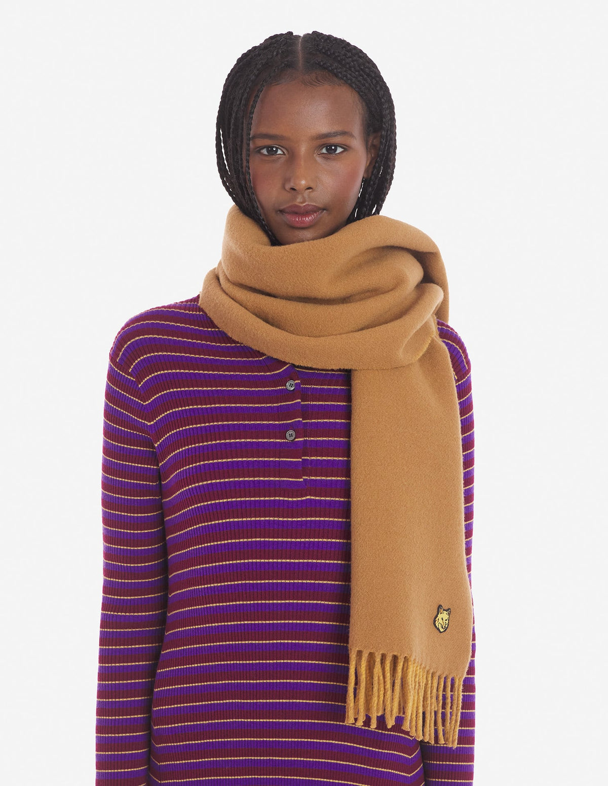  BOLD FOX HEAD PATCH SCARF