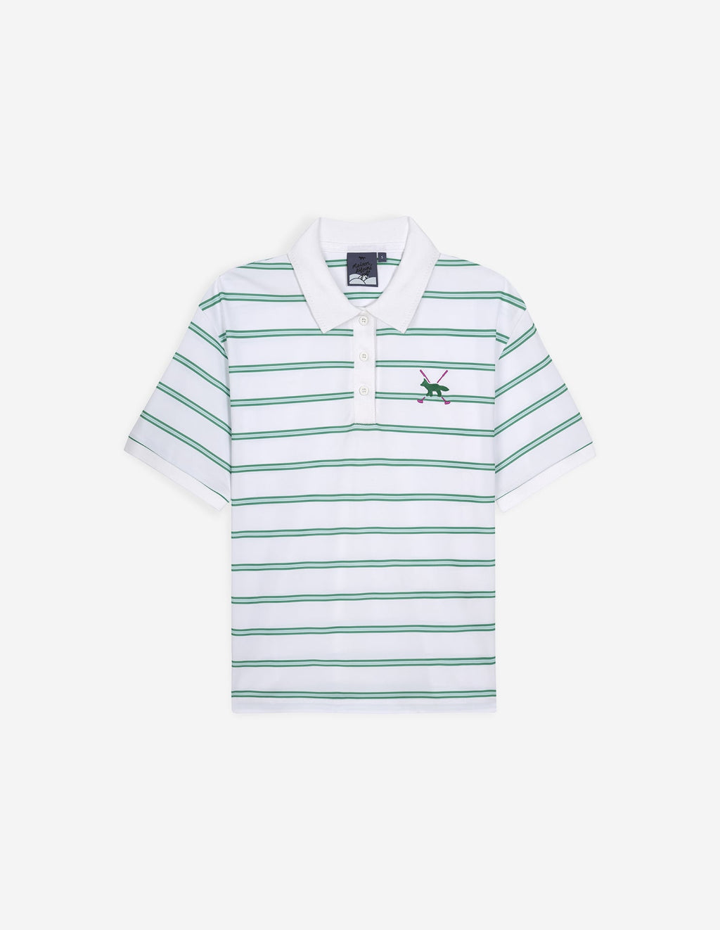  PROFILE FOX S/SLEEVE STRIPE POLO SHIRT WOMAN