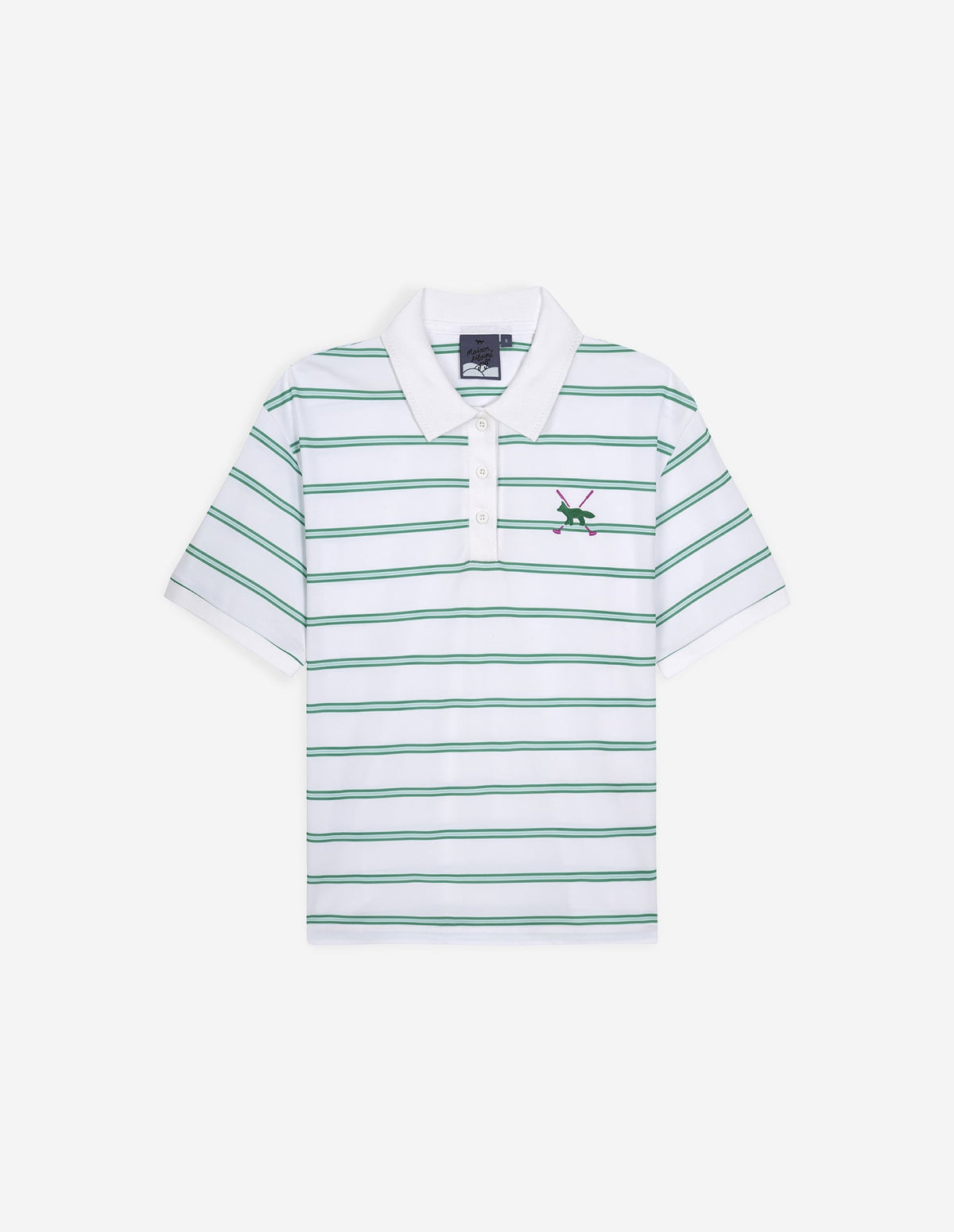  PROFILE FOX S/SLEEVE STRIPE POLO SHIRT WOMAN