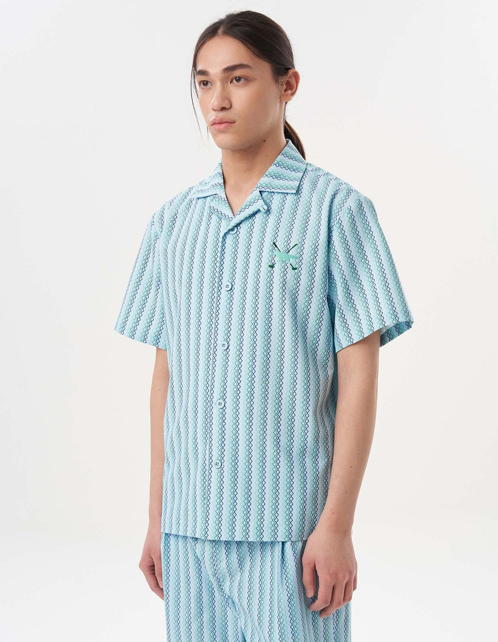  PROFILE FOX DIAMOND STRIPE S/SLEEVE SHIRT MAN