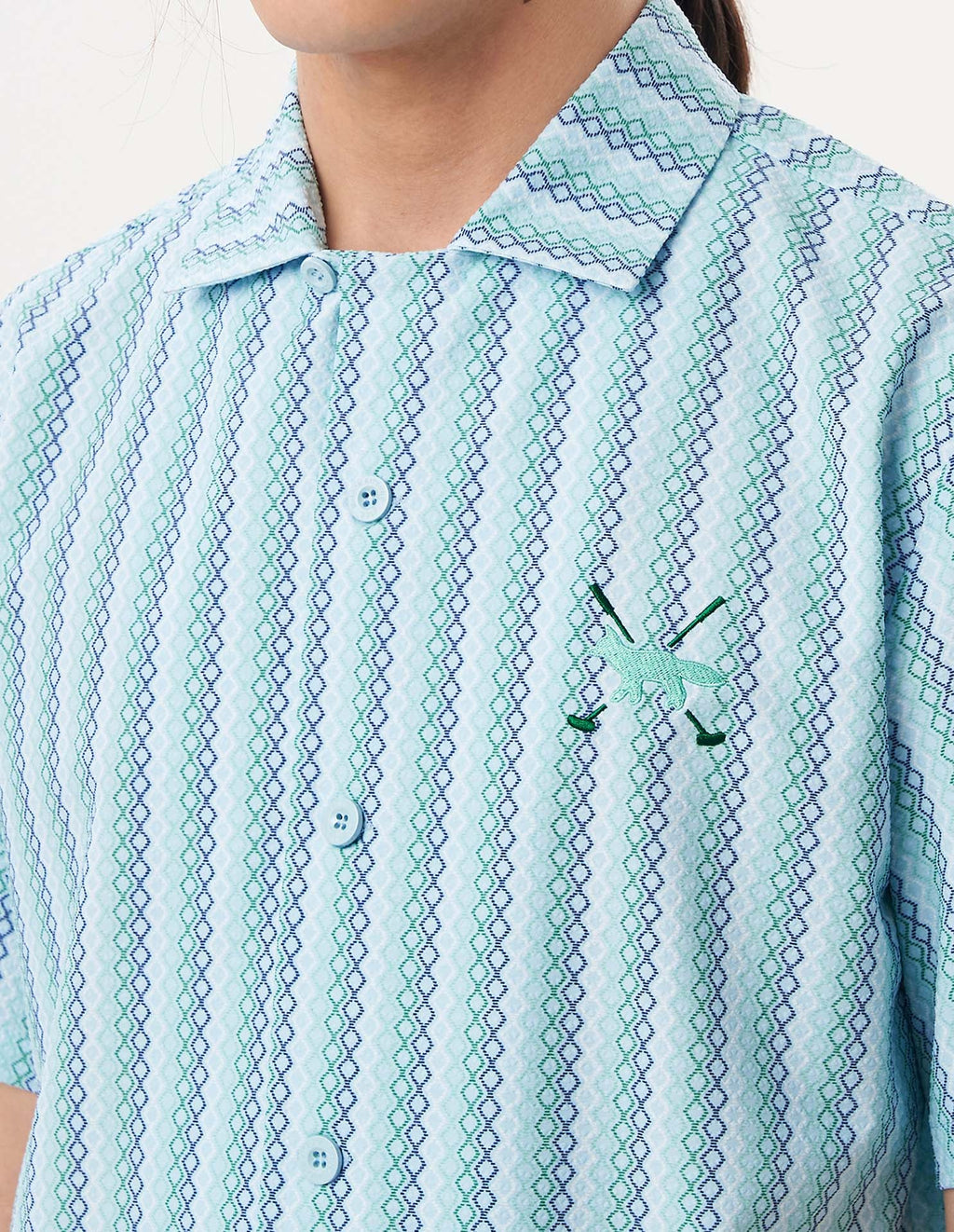  PROFILE FOX DIAMOND STRIPE S/SLEEVE SHIRT MAN