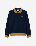  Men Script Logo Long Sleeve Polo