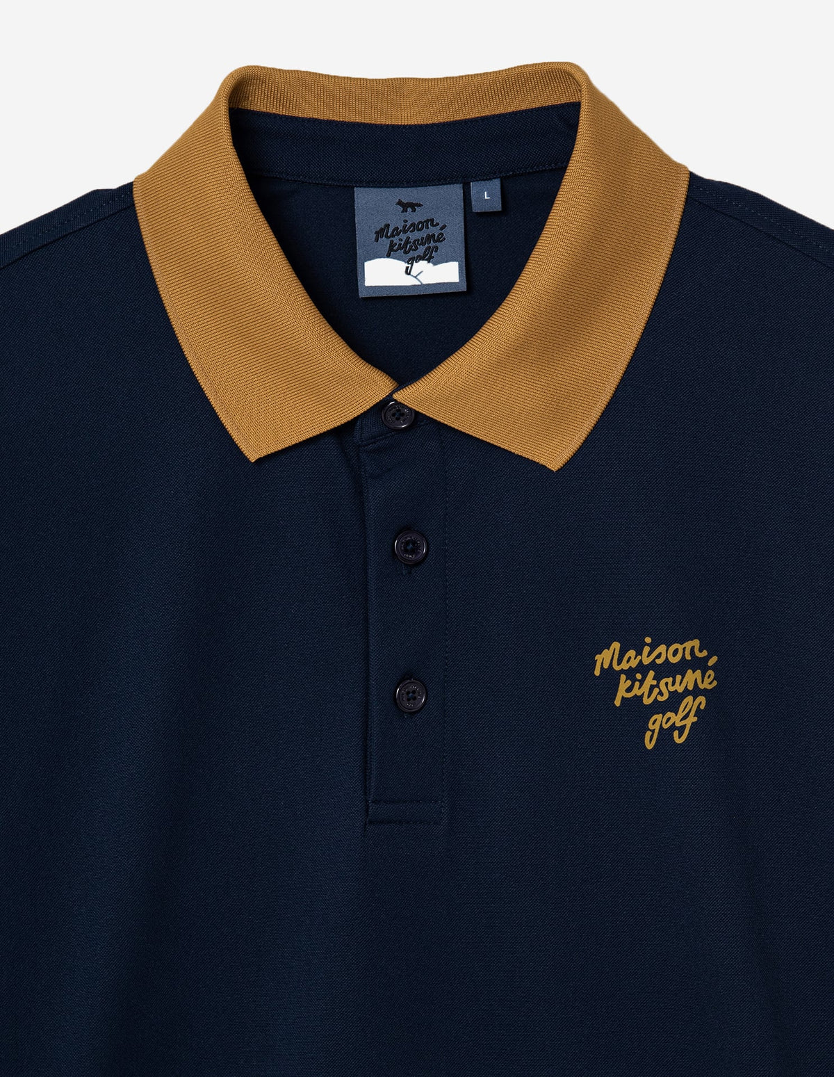  Men Script Logo Long Sleeve Polo