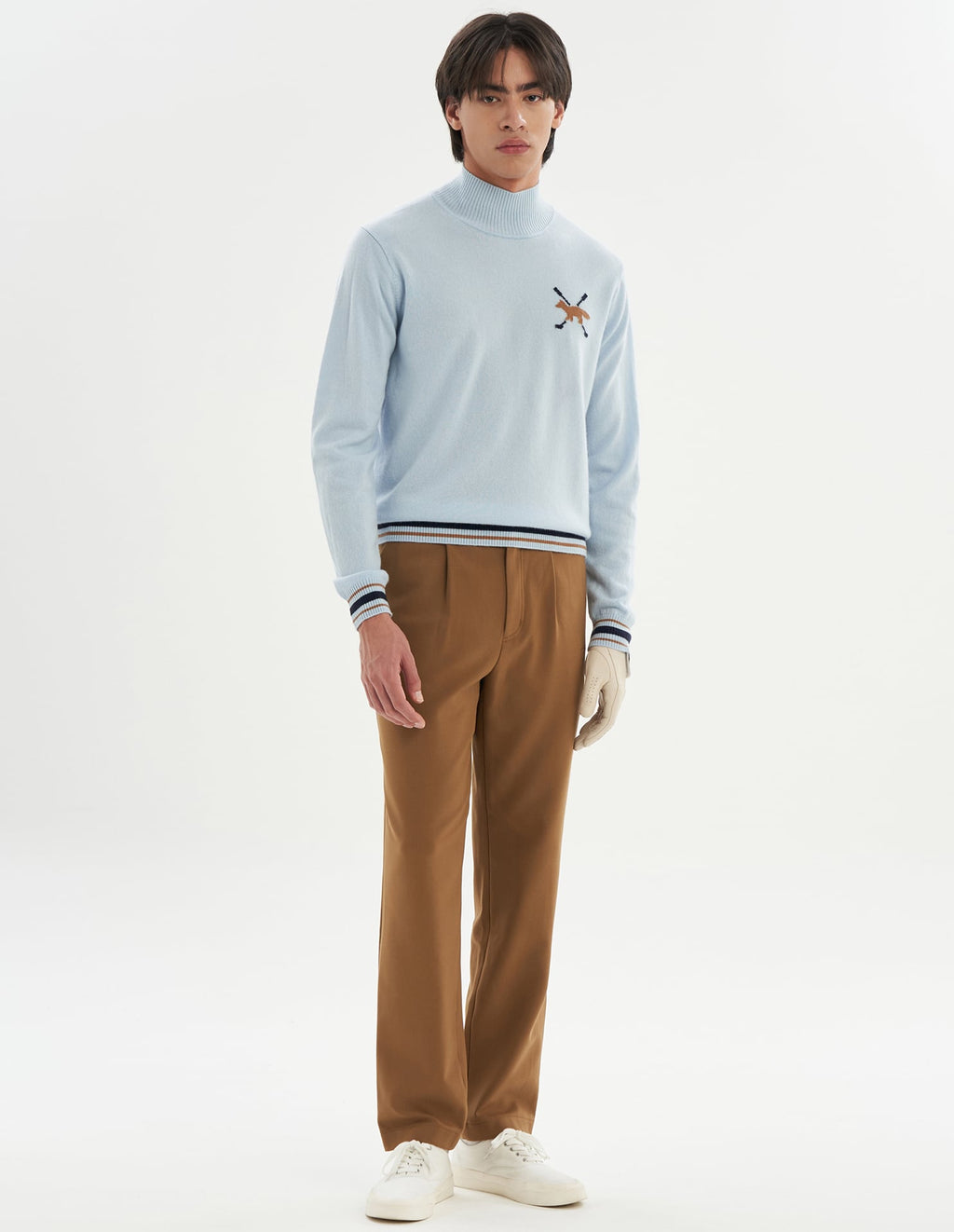  Men Profile Fox Mockneck Sweater