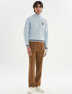  Men Profile Fox Mockneck Sweater