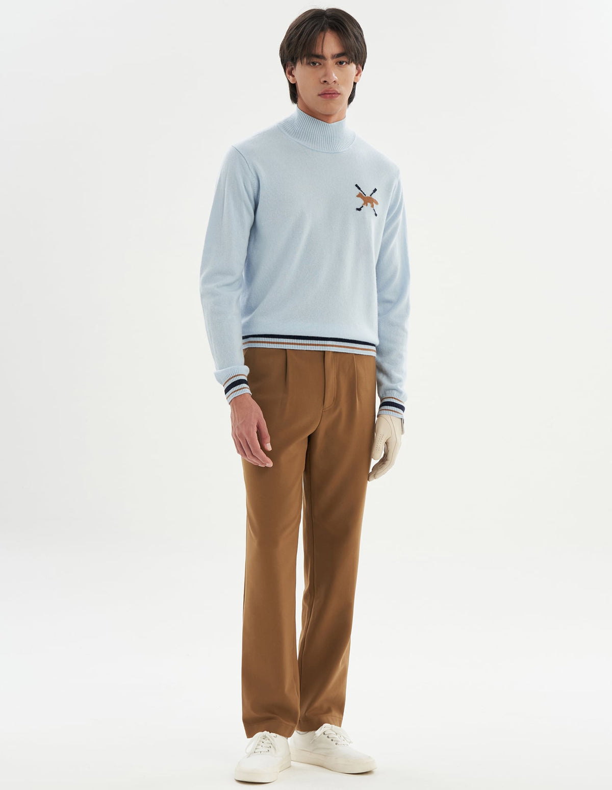  Men Profile Fox Mockneck Sweater