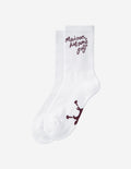  Unisex Script Logo Crew Socks