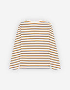  COFFEE CUP PRINTED LONG SLEEVES STRIPED REGULAR TEE-SHIRT