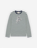  CAFE KITSUNE PRINTED LONG SLEEVES STRIPED REGULAR TEE-SHIRT