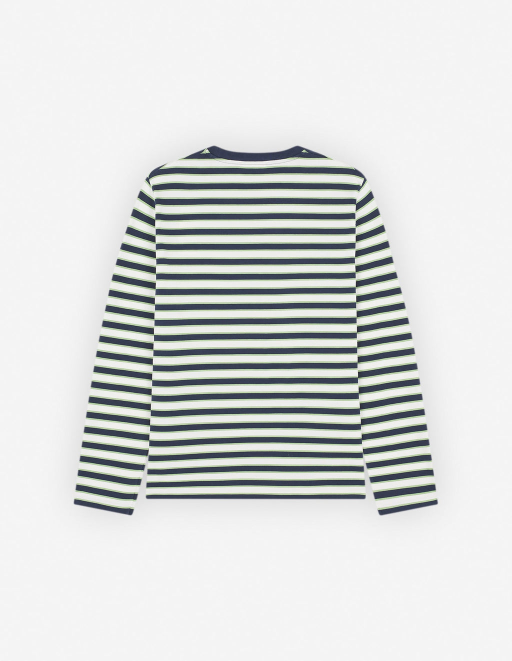  CAFE KITSUNE PRINTED LONG SLEEVES STRIPED REGULAR TEE-SHIRT