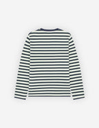  CAFE KITSUNE PRINTED LONG SLEEVES STRIPED REGULAR TEE-SHIRT