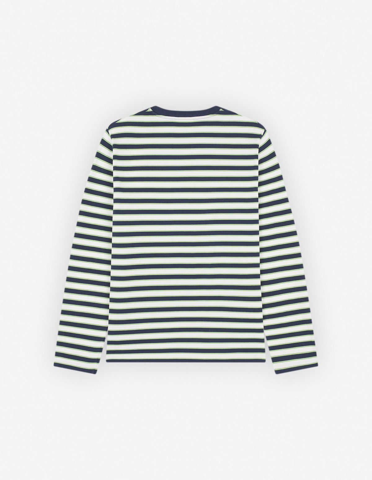  CAFE KITSUNE PRINTED LONG SLEEVES STRIPED REGULAR TEE-SHIRT
