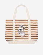  COFFEE CUP STRIPED SHOPPING BAG