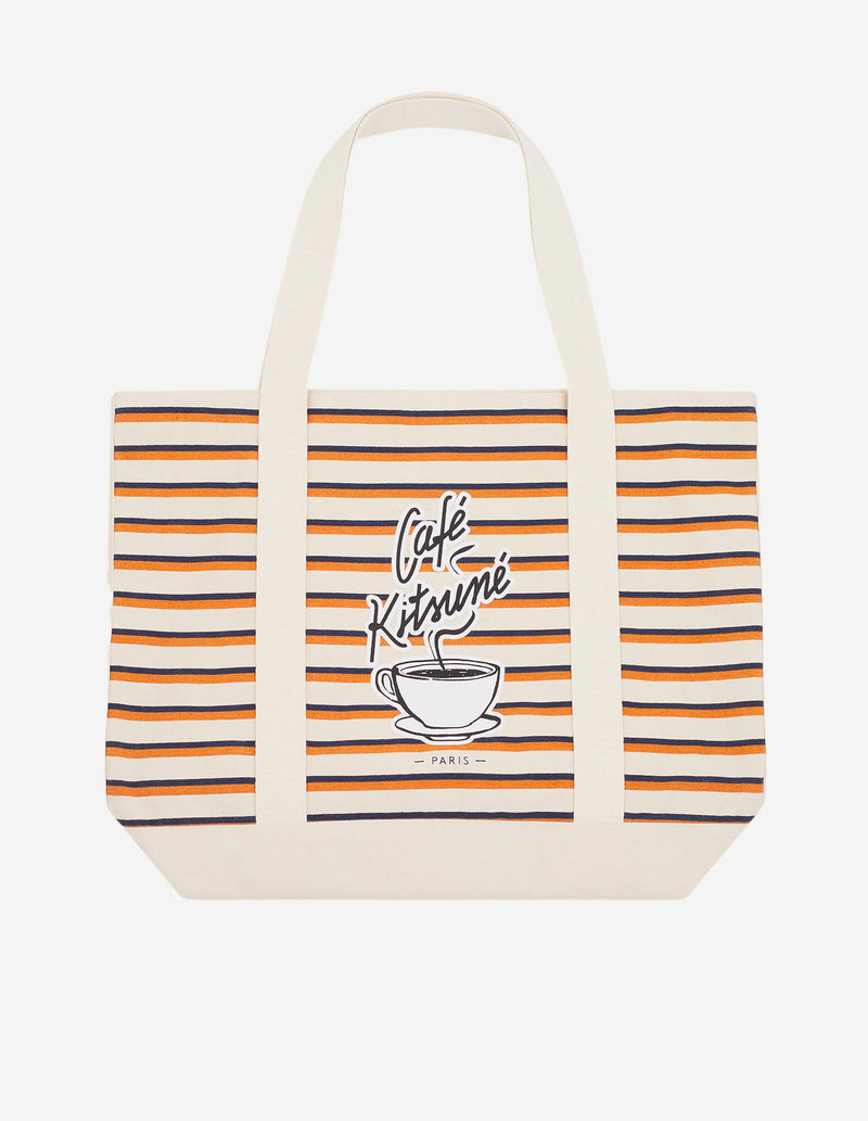  COFFEE CUP STRIPED SHOPPING BAG
