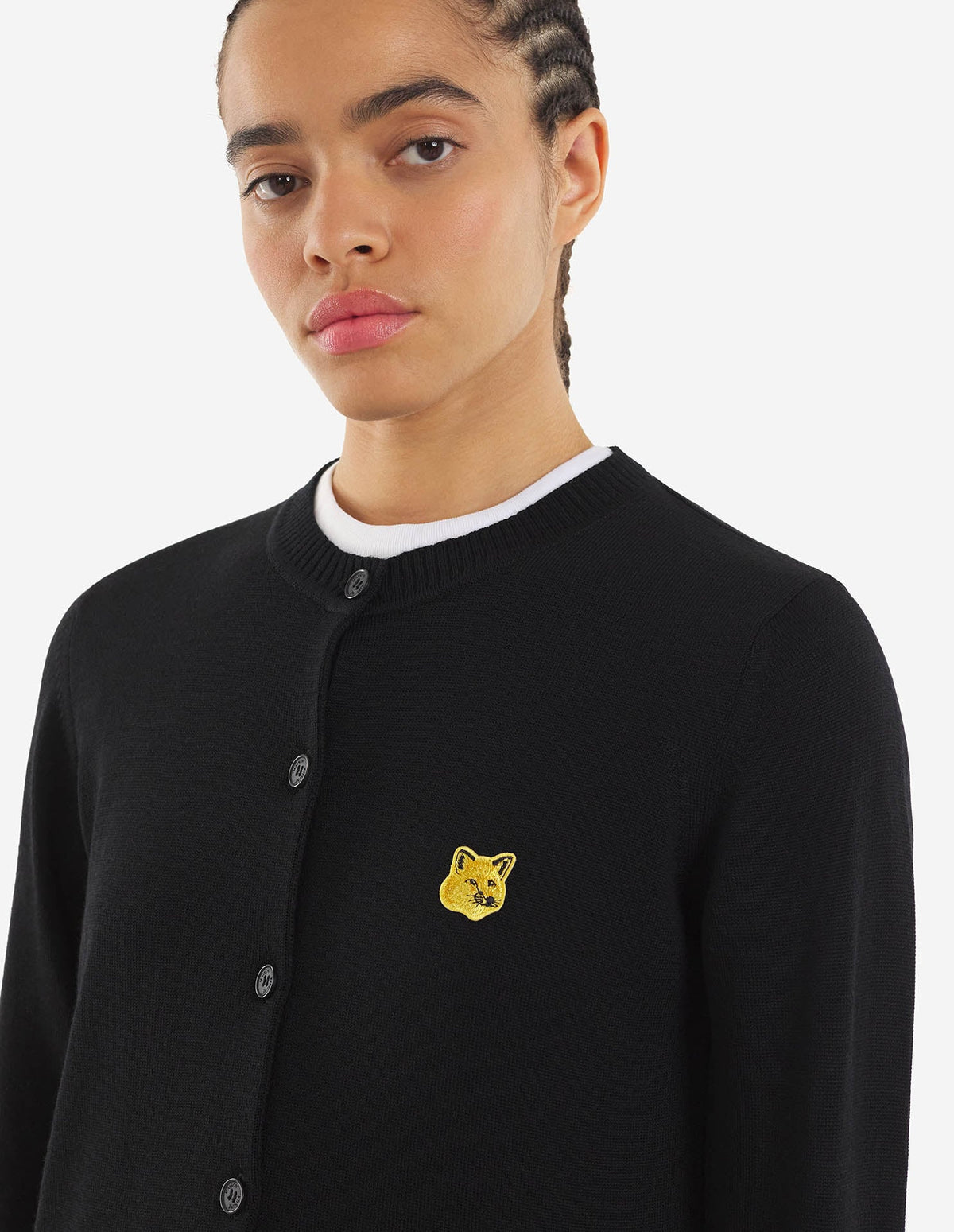  GOLDEN FOX PATCH ADJUSTED CARDIGAN